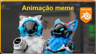 Criando um Meme em 3D com Protogens no blender [upl. by Rhodia]