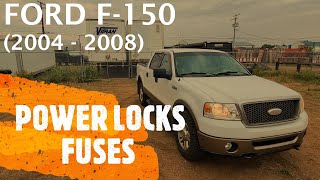 Ford F150  POWER LOCKS  DOORS FUSES LOCATION 2004  2008 [upl. by Bittner]