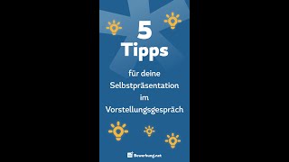 Selbstpräsentation – 5 Tipps fürs Vorstellungsgespräch shorts [upl. by Beesley950]