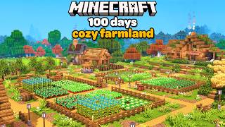 I Spent 100 Days Building the Ultimate Cozy Farm in Minecraft [upl. by Atinoj201]