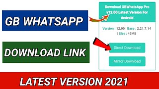 How To Download Gb WhatsApp On Android amp IPhone Latest Version  Gb WhatsApp Update 2021 [upl. by Taryn]