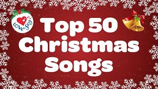 Top 50 Christmas Songs amp Carols  Over 2 Hours Beautiful Xmas Music [upl. by Isiahi]