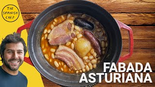 Traditional Fabada Asturiana  Cured Meat and white beans Stew [upl. by Tri]