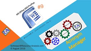 Acronym Manager in MS Word Documents [upl. by Alilak270]