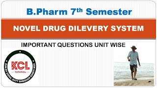 Important Questions of NDDS for Semester Exams BPharm 7th Semester  Novel Drug Delivary System [upl. by Ramel953]