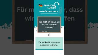 Aprender alemán  Cómo expresar opiniones en alemán [upl. by Asamot]