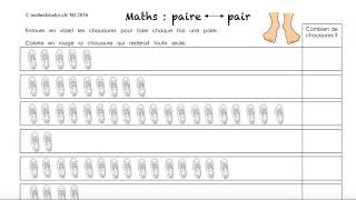 Maths 5P HARMOS Semaine 1 Fiche  pair impair 2 [upl. by Marr940]