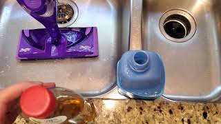 Make Your Own Swiffer Wetjet Cleaning Solution  Swiffer Hack [upl. by Devinne12]