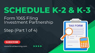 Schedule K2 and K3 Investment Partnership  Part 1 [upl. by Ainwat]