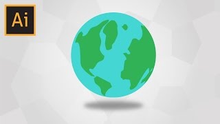 How To Draw Planet Earth In Adobe Illustrator [upl. by Arratoon]