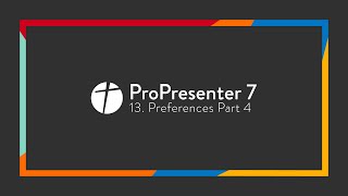 ProPresenter 7  13 Preferences Part 4  Network amp Sync [upl. by Esinereb821]