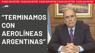 Guillermo Francos ratificó el cierre de Aerolíneas Argentinas si no aceptan su privatización [upl. by Atiuqehc829]