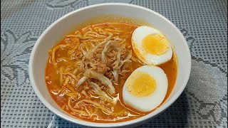 Ilocos Miki Noodle Soup Recipe Ilocano Recipe  Daphne Channel [upl. by Saihttam]