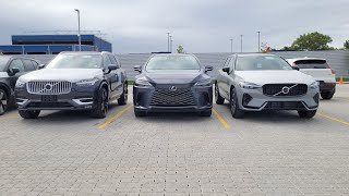 2024 Lexus RX450h PHEV vs Volvo XC60T8 vs XC90T8 [upl. by Eillim]