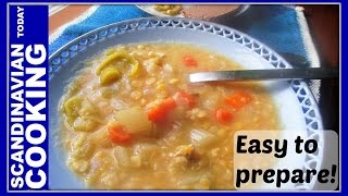 How To Make Traditional Homemade Danish Yellow SplitPea Soup Recipe  Gule Ærter [upl. by Jaime]