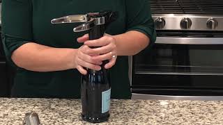 Pampered Chef Champagne Opener amp Stopper Demonstration [upl. by Dnomso262]