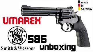 UMAREX Smith amp Wesson 586 CO2 Pellet Revolver UNBOXING [upl. by Haeluj]