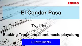 El Condor Pasa Backing Track for C Instruments FluteViolin [upl. by Oakley]