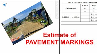 REFLECTORIZED THERMOPLASTIC PAVEMENT MARKINGS  Estimate [upl. by Shirberg457]