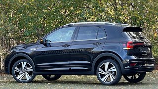 Volkswagen NEW TCross RLine 2023 in 4K Deep Black Pearl Metal 18 inch Nevada walk around amp Detail [upl. by Miko]