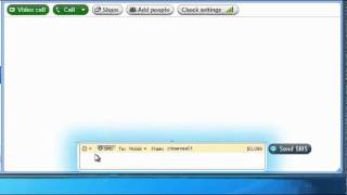 How to send a SMS with Skype  Windows [upl. by Nevada456]