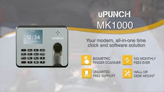 uPunch MK1000 Biometric Finger Scan Time Clock [upl. by Materse]