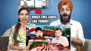 Indians React to Real Texas BBQ for the First Time [upl. by Waverley]