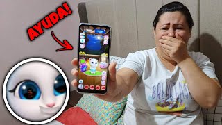 VOZ TERRORIFICA PIDE AYUDA EN ESTE JUEGO DIABOLICO😱 JUGAMOS TALKING ANGELA Y ESTO NOS DICE 😱 [upl. by Robyn987]