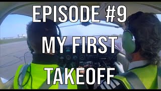 Episode 9  Lesson 4  My First Takeoff  Live ATC PA38 Tomahawk Private Pilots Licence PPL [upl. by Inuat]