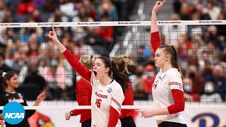 Final point Wisconsin wins 2021 NCAA volleyball championship [upl. by Bilek]