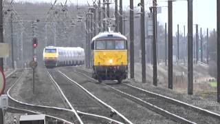 Caledonian Sleeper 86101 passing Northallerton [upl. by Grimaldi]