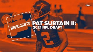 CB Patrick Surtain IIs College Highlights  2021 NFL Draft [upl. by Hocker]