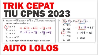 TRIK HITUNG CEPAT TIU CPNS 2023 [upl. by Rumilly]