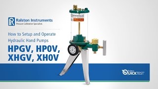 Hydraulic Hand Pumps HPGV HP0V XHGV XH0V  Ralston Instruments [upl. by Kucik]