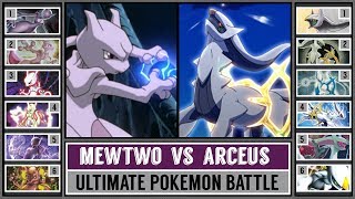 ARCEUS vs MEWTWO Pokémon Battle [upl. by Aiet]