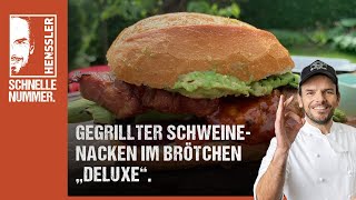 Schnelles Gegrillter Schweinenacken im Brötchen quotDeluxequot Rezept von Steffen Henssler [upl. by Aphra]