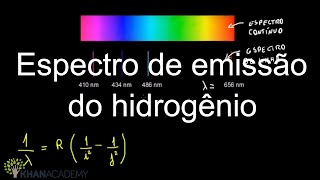 Espectro de emissão do hidrogênio  Estrutura eletrônica de átomos  Química  Khan Academy [upl. by Fahy136]