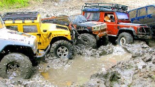 RC Trucks MUD Adventure — Hummer H1 H2 Land Rover Toyota Jeep — RC Extreme Pictures [upl. by Adni]