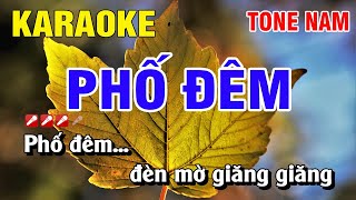 Karaoke Phố Đêm Tone Nam Nhạc Sống Phối Mới  Nguyễn Linh [upl. by Hairehcaz]