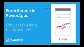 Form Screen in PowerApps  why is this blank [upl. by Eseilanna]