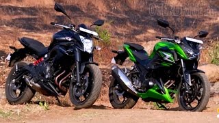 2015 Kawasaki ER6n and Z250  First Ride Review India [upl. by Dolly311]