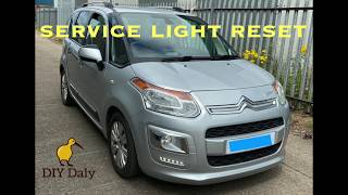 Citroen C3 Picasso service light Reset [upl. by Ulises]