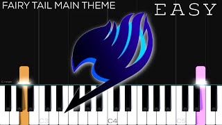 Fairy Tail  Main Theme  EASY Piano Tutorial [upl. by Allcot766]