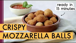 Crispy Mozzarella Balls  Cheese Nuggets  Easy recipe [upl. by Dombrowski]