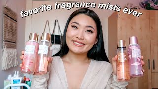 MY FAVORITE VICTORIA SECRET FRAGRANCE MISTS [upl. by Ahsinnod30]