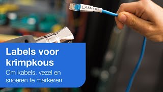 Krimpkous labels om kabels vezel en snoeren te markeren  Brother Pro Tapes [upl. by Jeno267]