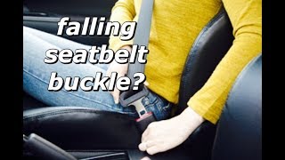 EASY DIY Replace Seatbelt Buckle Stop Stopper Button  Prevent Falling Seat Belt Buckle [upl. by Nibla]