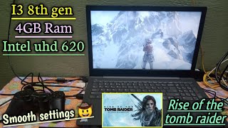 Rise of the tomb raider game tested on low end pci3 8GB ram amp Intel uhd 620Smooth or laggy🤔 [upl. by Ahsertal875]