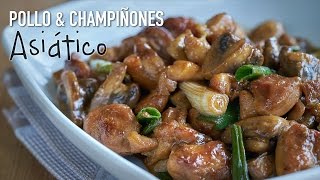 Pollo con champiñones en salsa de ostras  Chicken With Mushrooms in Oyster Sauce [upl. by Nnaaihtnyc]