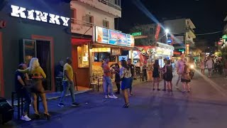 RHODES Nightlife  Bar Street Rhodes Town GREECE [upl. by Gonsalve]